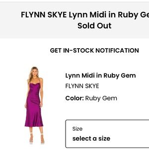 Revolve Fuschia Midi Silk Dress